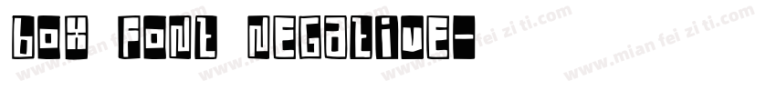 Box Font Negative字体转换